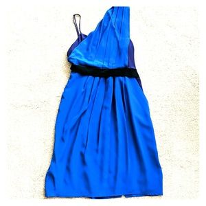 Black Halo Blue and Purple Cocktail Dress